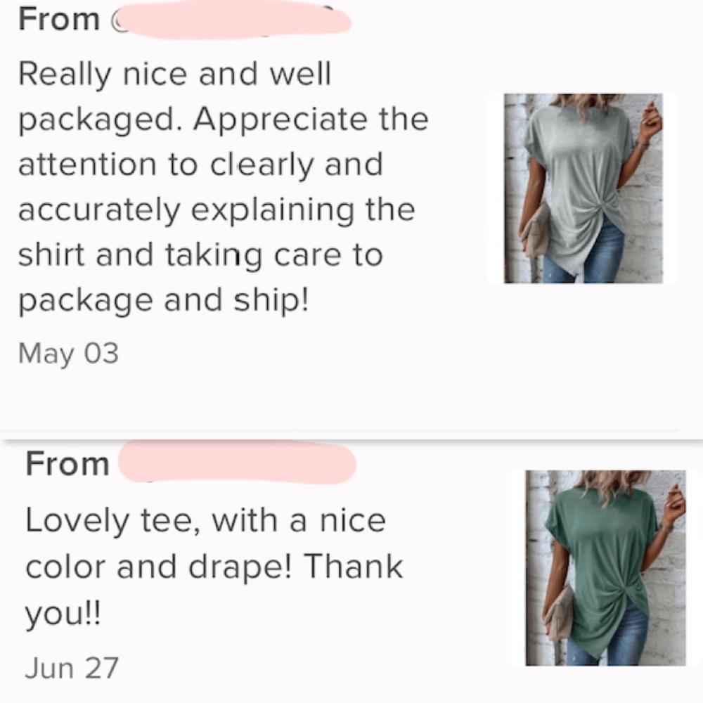 Twist Detail Blue Tee Shirt Short Sleeve Round Neck - Picture 10 of 12